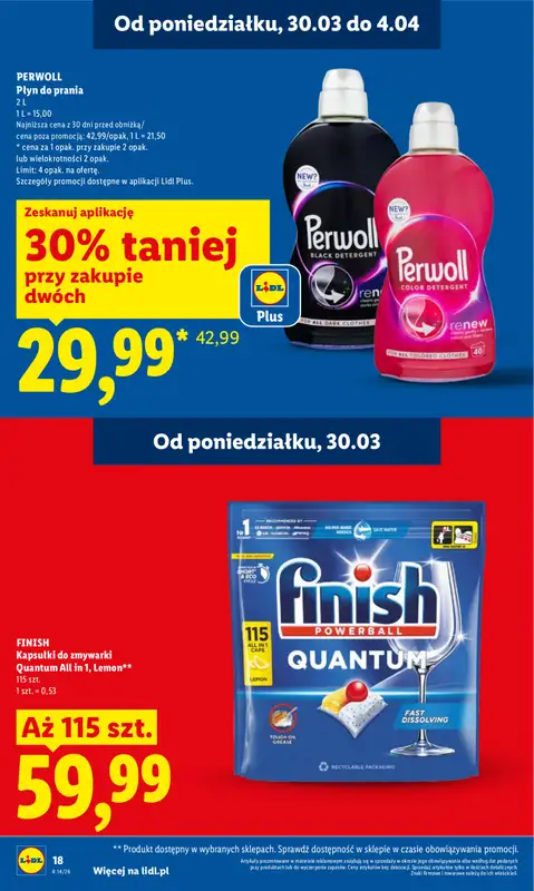 Lidl - gazetka promocyjna Oferta od poniedziałku od poniedziałku 30.03 do środy 01.04 - strona 18