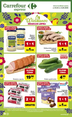 Carrefour Express - gazetka promocyjna Gazetka Express od wtorku 31.03 do soboty 04.04