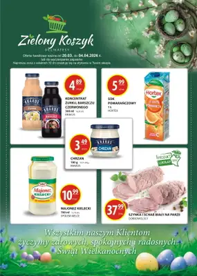 Zielony Koszyk - gazetka promocyjna Gazetka od niedzieli 29.03 do soboty 04.04