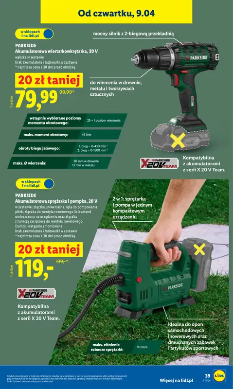 Lidl - gazetka promocyjna Katalog od wtorku 07.04 do soboty 11.04 - strona 47