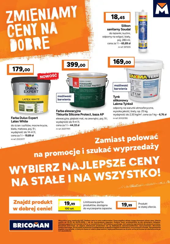 Bricoman - gazetka promocyjna Gazetka od poniedziałku 30.03 do niedzieli 26.04 - strona 14