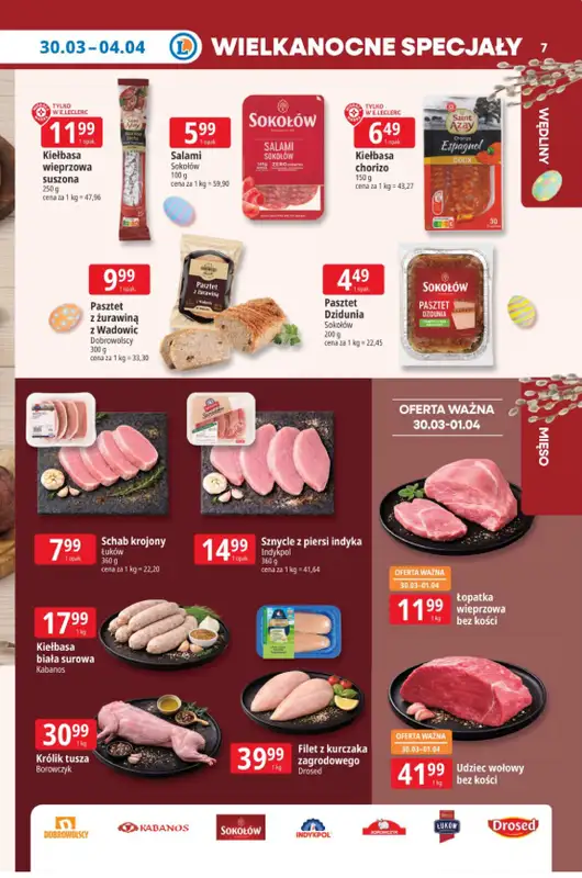 Leclerc - gazetka promocyjna Oferta E.Leclerc I Tanio to tu! od poniedziałku 30.03 do soboty 04.04 - strona 7
