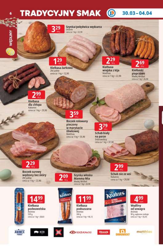 Leclerc - gazetka promocyjna Oferta E.Leclerc I Tanio to tu! od poniedziałku 30.03 do soboty 04.04 - strona 6