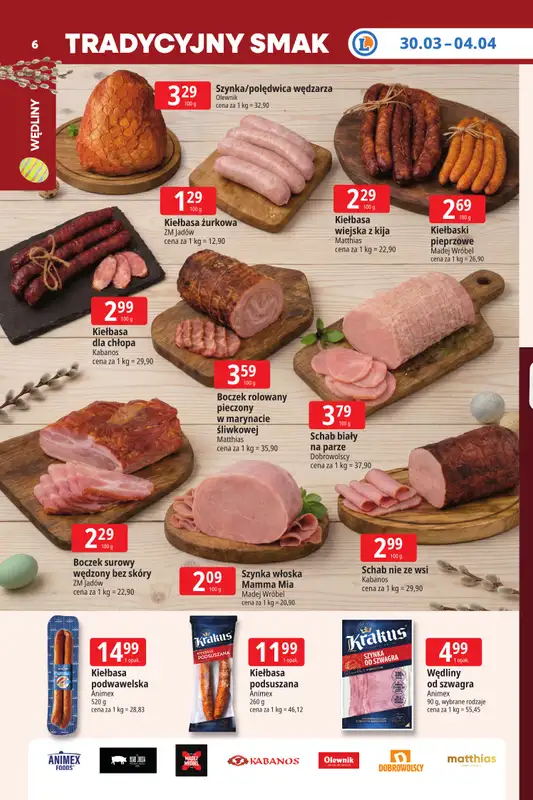 Leclerc - gazetka promocyjna Oferta E.Leclerc I Tanio to tu! od poniedziałku 30.03 do soboty 04.04 - strona 6