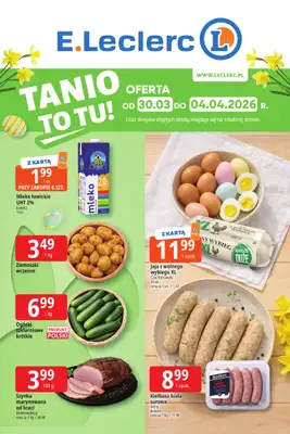 Leclerc - gazetka promocyjna Oferta E.Leclerc I Tanio to tu! od poniedziałku 30.03 do soboty 04.04