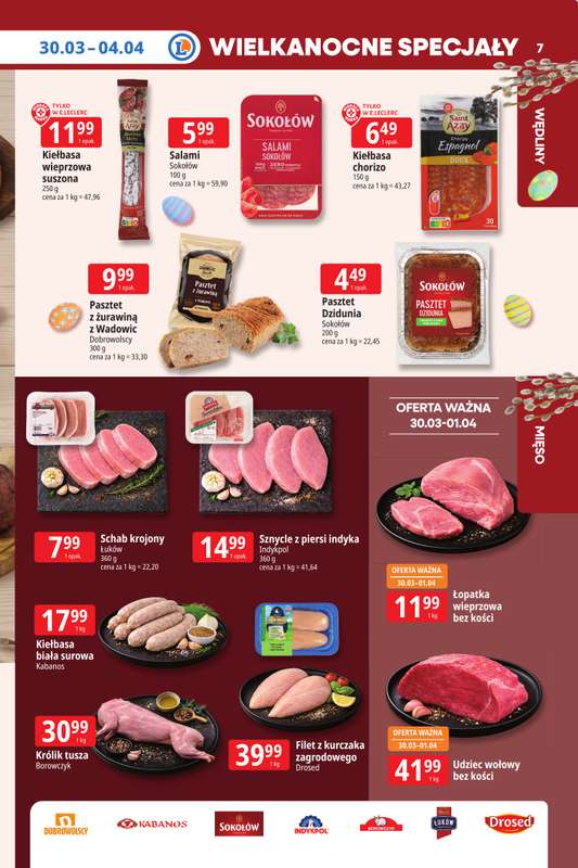 Leclerc - gazetka promocyjna Oferta E.Leclerc I Tanio to tu! od poniedziałku 30.03 do soboty 04.04 - strona 7