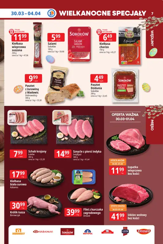 Leclerc - gazetka promocyjna Oferta E.Leclerc I Tanio to tu! od poniedziałku 30.03 do soboty 04.04 - strona 7