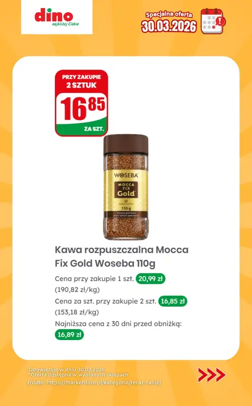 Dino - gazetka promocyjna Specjalna oferta na 30.03.2026 - promocje spoza gazetki od poniedziałku 30.03 do poniedziałku 30.03 - strona 4