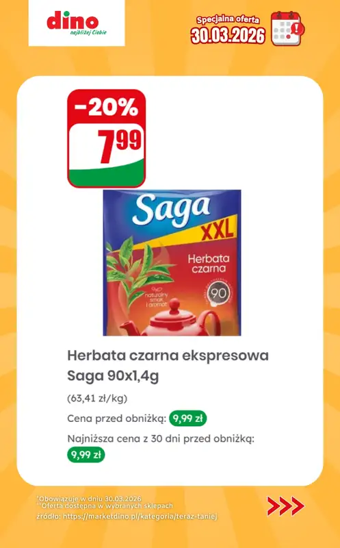 Dino - gazetka promocyjna Specjalna oferta na 30.03.2026 - promocje spoza gazetki od poniedziałku 30.03 do poniedziałku 30.03 - strona 10