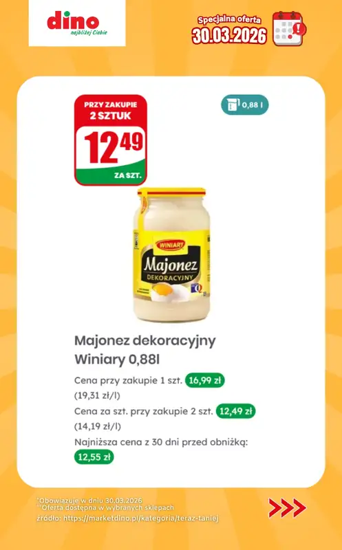 Dino - gazetka promocyjna Specjalna oferta na 30.03.2026 - promocje spoza gazetki   - strona 2