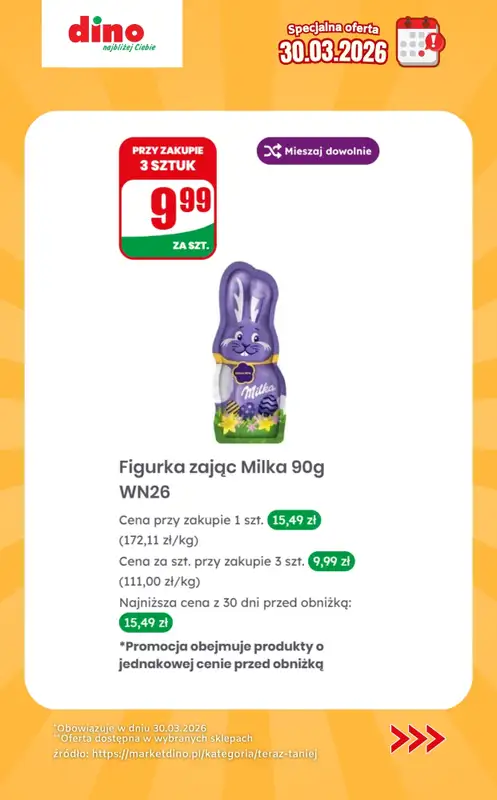 Dino - gazetka promocyjna Specjalna oferta na 30.03.2026 - promocje spoza gazetki   - strona 3