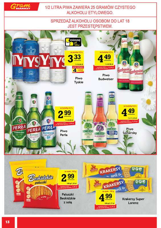 Gram Market - gazetka promocyjna Gazetka od środy 01.04 do wtorku 07.04 - strona 13