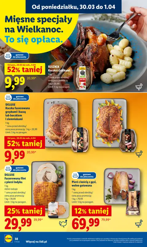 Lidl - gazetka promocyjna Oferta od poniedziałku od poniedziałku 30.03 do środy 01.04 - strona 38