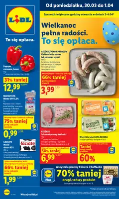 Lidl - gazetka promocyjna Oferta od poniedziałku od poniedziałku 30.03 do środy 01.04