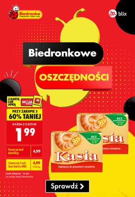 Biedronka - gazetka promocyjna Biedronkowe oszczędności od poniedziałku 30.03 do środy 01.04