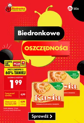 Biedronka - gazetka promocyjna Biedronkowe oszczędności od poniedziałku 30.03 do środy 01.04