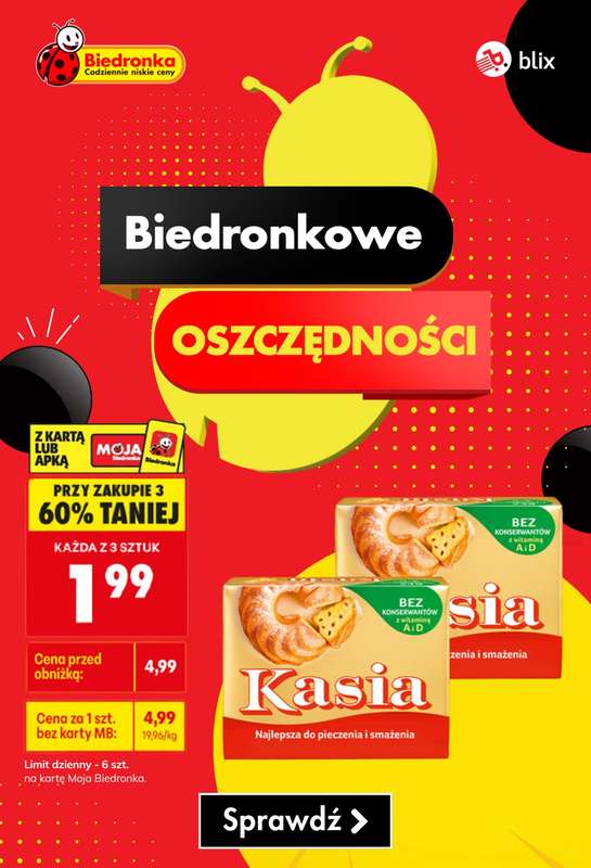 Biedronka - gazetka promocyjna Biedronkowe oszczędności od poniedziałku 30.03 do środy 01.04