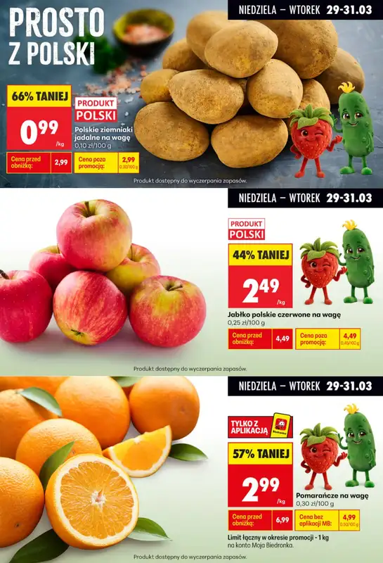 Biedronka - gazetka promocyjna Biedronkowe oszczędności od poniedziałku 30.03 do środy 01.04 - strona 4