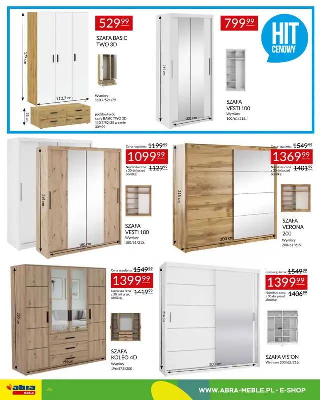 Abra Meble - gazetka promocyjna Gazetka Hity cenowe od środy 01.04 do poniedziałku 20.04 - strona 26