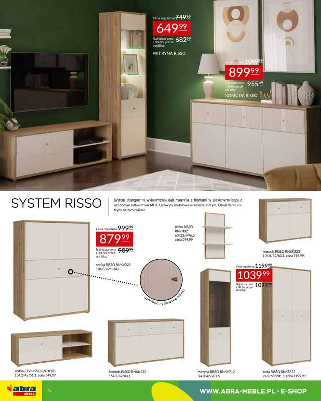 Abra Meble - gazetka promocyjna Gazetka Hity cenowe od środy 01.04 do poniedziałku 20.04 - strona 18