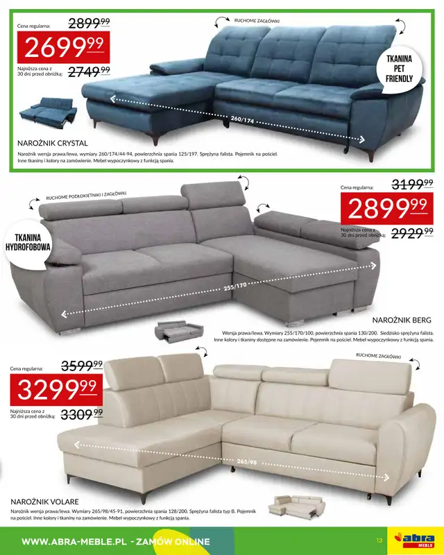 Abra Meble - gazetka promocyjna Gazetka Hity cenowe od środy 01.04 do poniedziałku 20.04 - strona 13