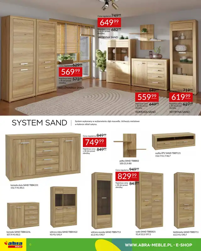 Abra Meble - gazetka promocyjna Gazetka Hity cenowe od środy 01.04 do poniedziałku 20.04 - strona 6