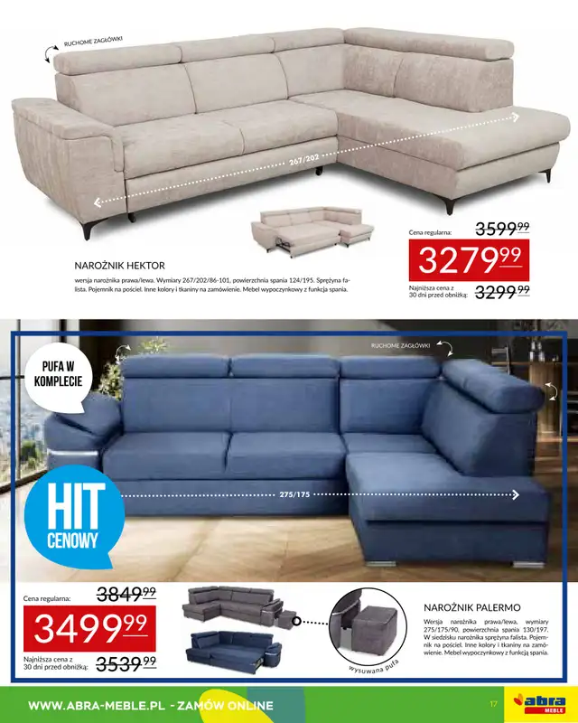 Abra Meble - gazetka promocyjna Gazetka Hity cenowe od środy 01.04 do poniedziałku 20.04 - strona 17
