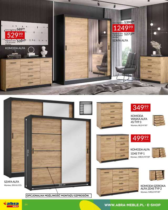 Abra Meble - gazetka promocyjna Gazetka Hity cenowe od środy 01.04 do poniedziałku 20.04 - strona 34
