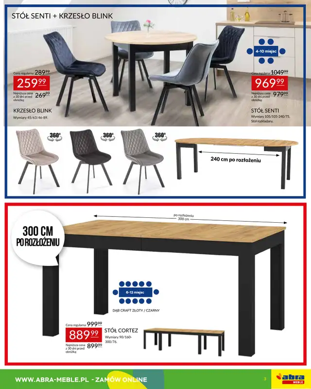 Abra Meble - gazetka promocyjna Gazetka Hity cenowe od środy 01.04 do poniedziałku 20.04 - strona 3