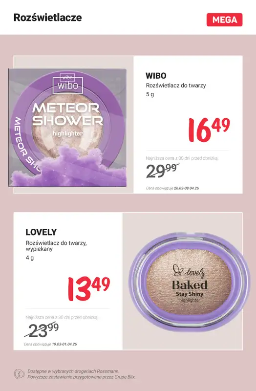 Rossmann - gazetka promocyjna MEGA promocje na makijaż! od poniedziałku 30.03 do środy 01.04 - strona 5