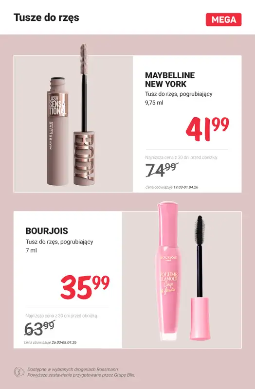 Rossmann - gazetka promocyjna MEGA promocje na makijaż! od poniedziałku 30.03 do środy 01.04 - strona 8