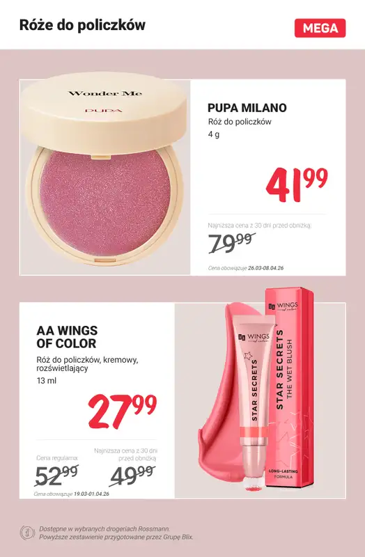 Rossmann - gazetka promocyjna MEGA promocje na makijaż! od poniedziałku 30.03 do środy 01.04 - strona 7