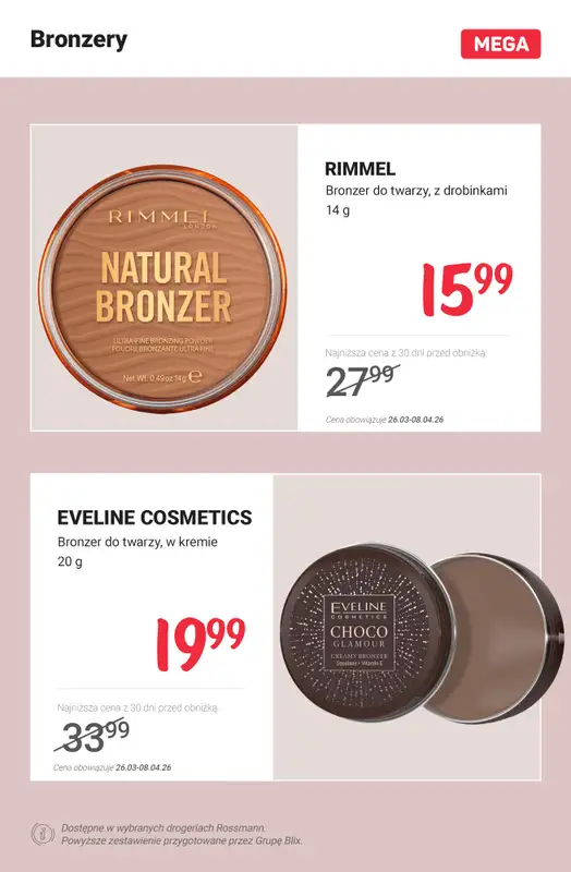 Rossmann - gazetka promocyjna MEGA promocje na makijaż! od poniedziałku 30.03 do środy 01.04 - strona 6