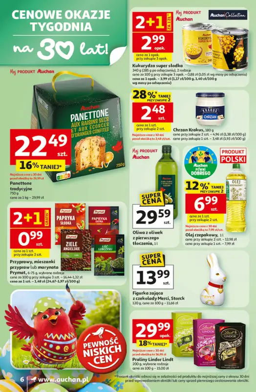 Auchan - gazetka promocyjna Gazetka 30 Lat Supermarket Auchan od wtorku 31.03 do soboty 04.04 - strona 6