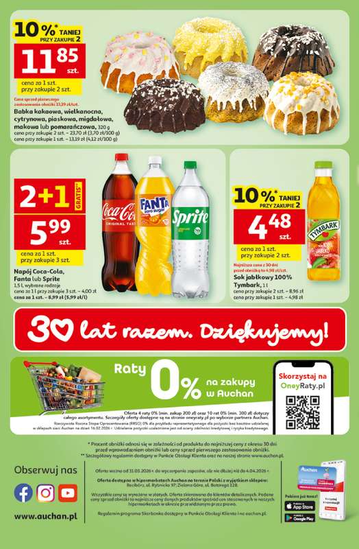 Auchan - gazetka promocyjna Gazetka 30 Lat Hipermarket Auchan od wtorku 31.03 do soboty 04.04 - strona 35