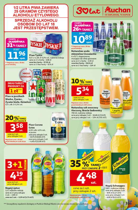 Auchan - gazetka promocyjna Gazetka 30 Lat Hipermarket Auchan od wtorku 31.03 do soboty 04.04 - strona 31