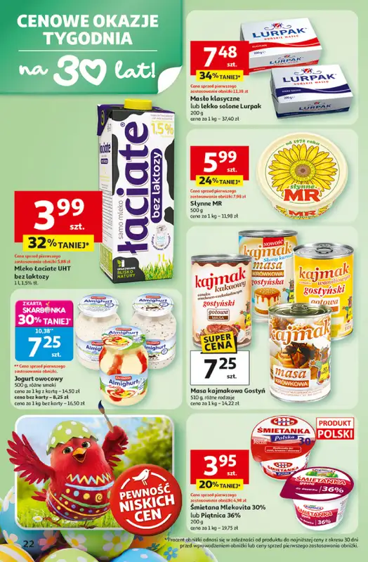 Auchan - gazetka promocyjna Gazetka 30 Lat Hipermarket Auchan od wtorku 31.03 do soboty 04.04 - strona 22