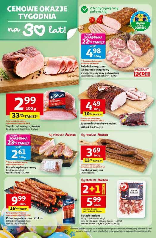 Auchan - gazetka promocyjna Gazetka 30 Lat Hipermarket Auchan od wtorku 31.03 do soboty 04.04 - strona 24
