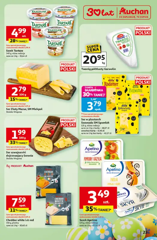 Auchan - gazetka promocyjna Gazetka 30 Lat Hipermarket Auchan od wtorku 31.03 do soboty 04.04 - strona 23