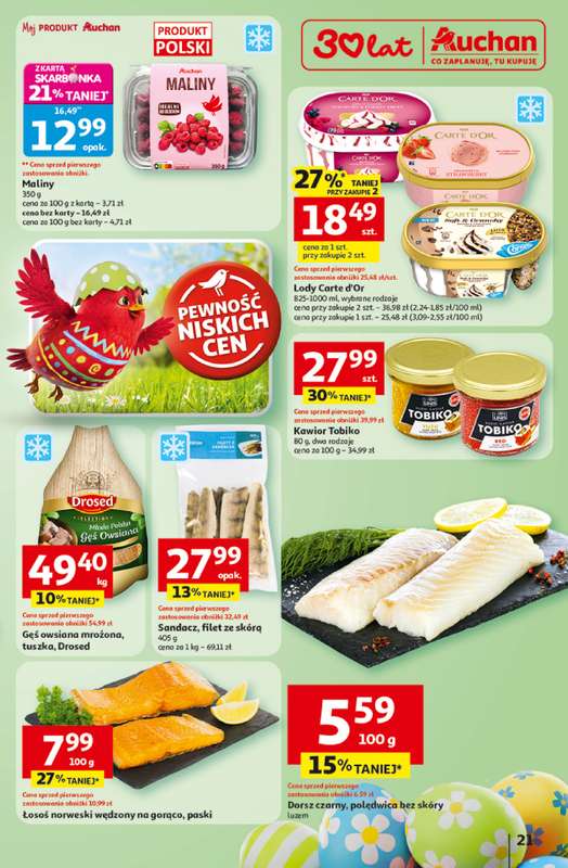 Auchan - gazetka promocyjna Gazetka 30 Lat Hipermarket Auchan od wtorku 31.03 do soboty 04.04 - strona 21