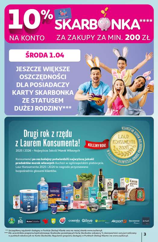 Auchan - gazetka promocyjna Gazetka 30 Lat Hipermarket Auchan od wtorku 31.03 do soboty 04.04 - strona 3
