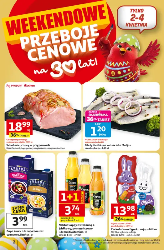 Auchan - gazetka promocyjna Gazetka 30 Lat Hipermarket Auchan od wtorku 31.03 do soboty 04.04 - strona 2