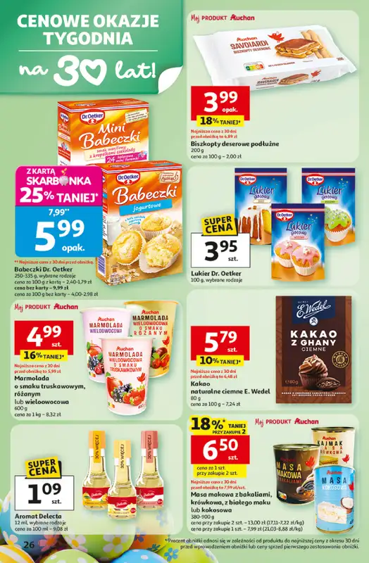 Auchan - gazetka promocyjna Gazetka 30 Lat Hipermarket Auchan od wtorku 31.03 do soboty 04.04 - strona 26