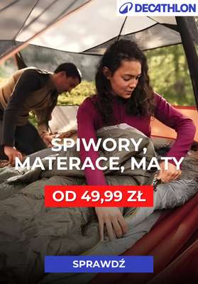 Decathlon - gazetka promocyjna Śpiwory, Materace, Maty od 49,99 zł od poniedziałku 30.03 