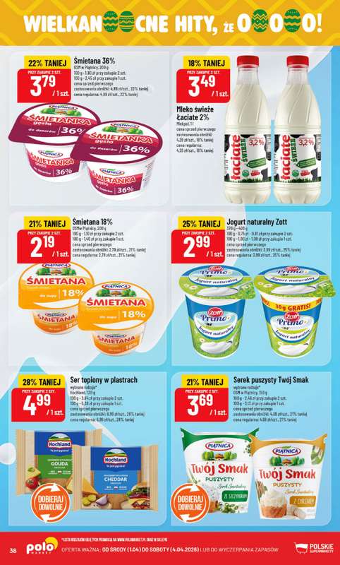 POLOmarket - gazetka promocyjna Gazetka od środy 01.04 do soboty 04.04 - strona 38