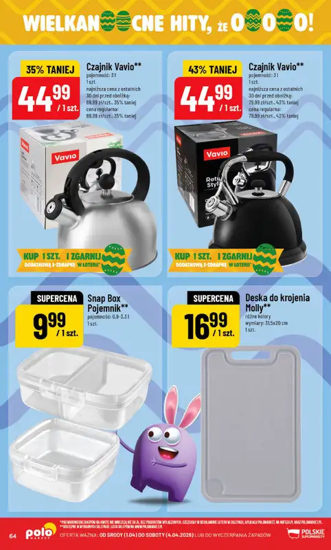 POLOmarket - gazetka promocyjna Gazetka od środy 01.04 do soboty 04.04 - strona 64