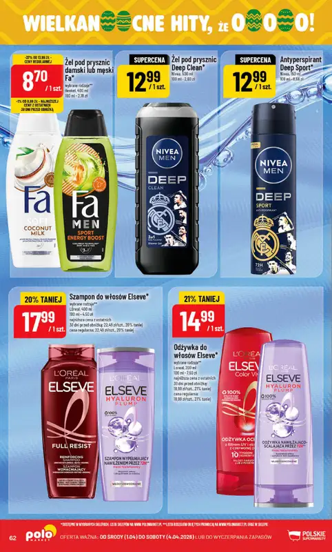 POLOmarket - gazetka promocyjna Gazetka od środy 01.04 do soboty 04.04 - strona 62