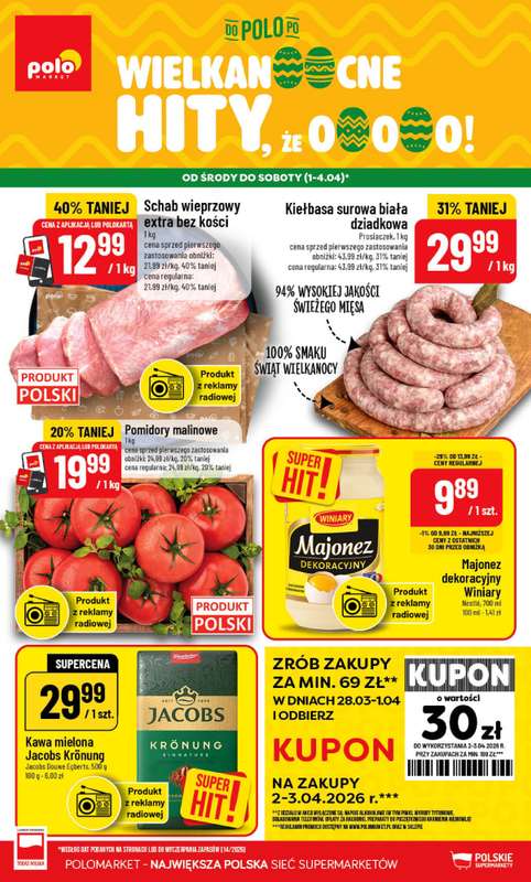 POLOmarket - gazetka promocyjna Gazetka od środy 01.04 do soboty 04.04
