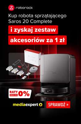 Media Expert - gazetka promocyjna Robot sprzątający Roborock + akcesoria za 1 zł! od poniedziałku 30.03 do niedzieli 19.04