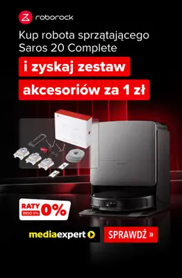 Media Expert - gazetka promocyjna Robot sprzątający Roborock + akcesoria za 1 zł! od poniedziałku 30.03 do niedzieli 19.04